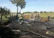 Depozit de furaje în flăcări la Iazurile