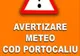 COD PORTOCALIU de vijelii în mai multe  localități din județul Tulcea. Mesaj RO - ALERT