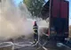 VIDEO TIR cuprins de flăcări. Trafic blocat pe DN22 E87 în județlul Tulcea