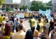 Protest al sindicaliştilor din învăţământ, la poarta lui Klaus Iohannis