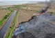 VIDEO  Incendiu violent în județul Tulcea. Zeci de hectare de stuf în flăcări